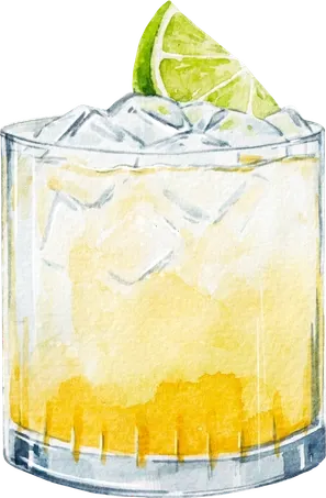 Illustration aquarelle : Lillet Tonic