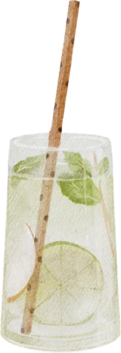 Illustration aquarelle : Virgin Mojito
